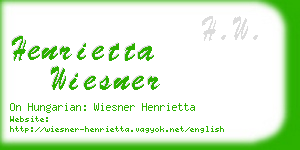 henrietta wiesner business card
